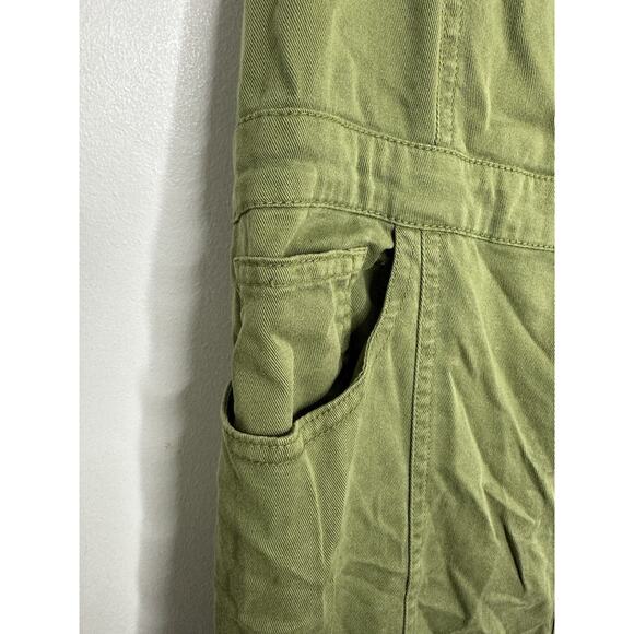 Madewell Women’s Olive Green Button Front Cotton Midi Dress Size 12 - Picture 3 of 8